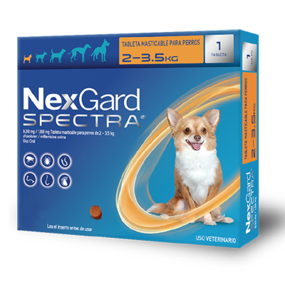  Nexgard Spectra Antiparasitario Interno Y Externo Para Perros De 2-3.5 Kg